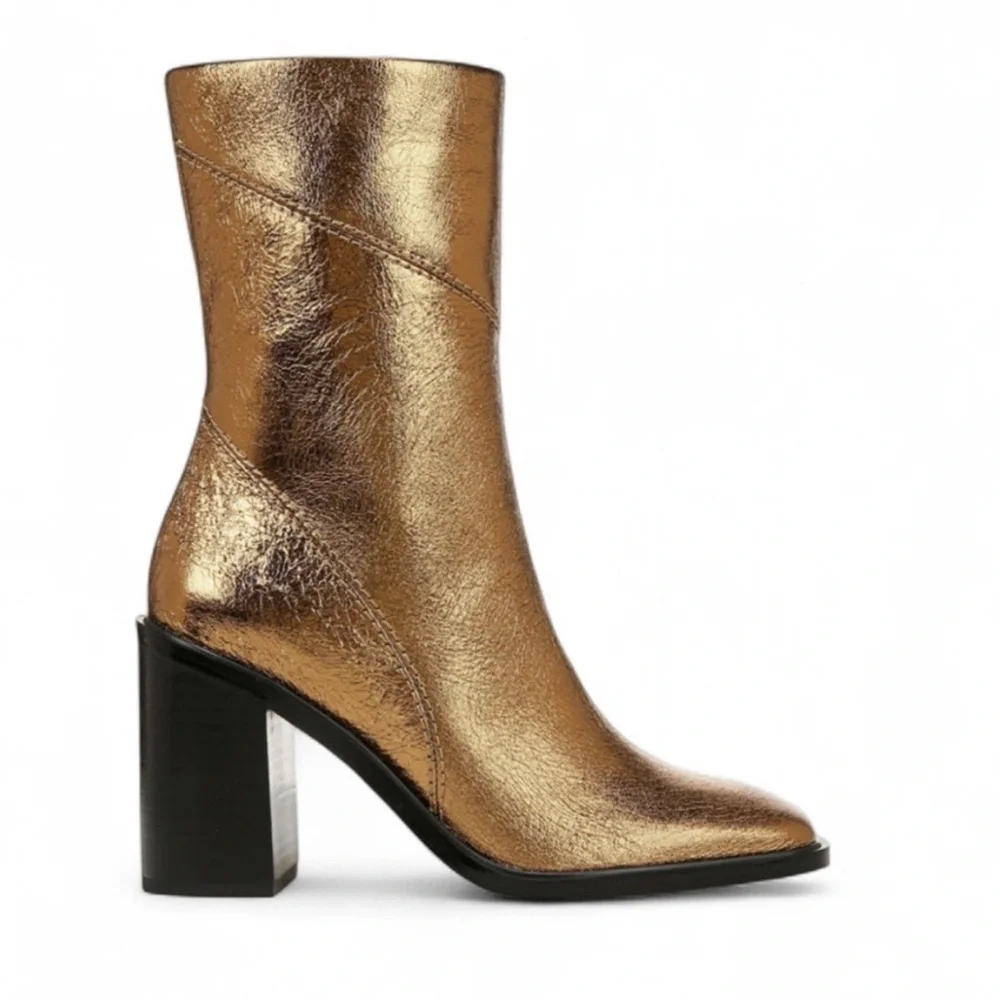 Franco Sarto Bronze Stevie Boots, Women's Size‎ 8.5
